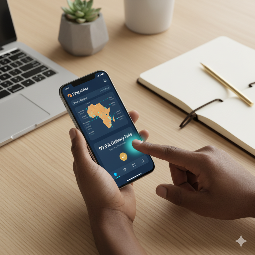 Professional using Ping.Africa platform